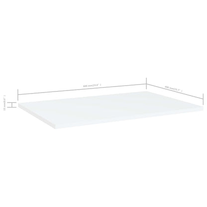 805250 vidaXL Bookshelf Boards 4 pcs White 60x40x1,5 cm Engineered Wood