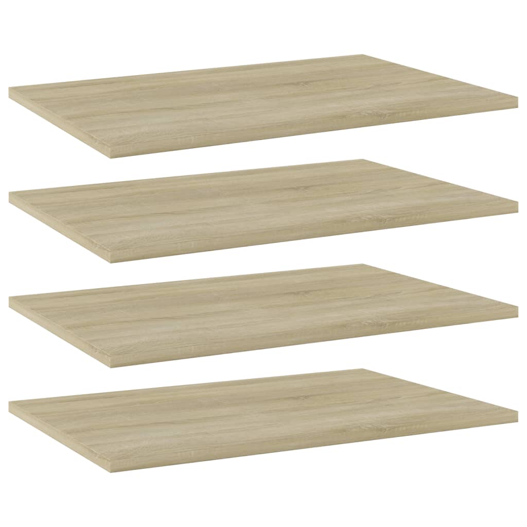 805256 vidaXL Bookshelf Boards 4 pcs Sonoma Oak 60x40x1,5 cm Engineered Wood - Brown