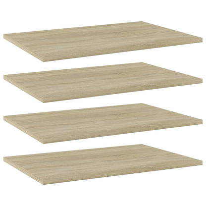 805256 vidaXL Bookshelf Boards 4 pcs Sonoma Oak 60x40x1,5 cm Engineered Wood - Brown