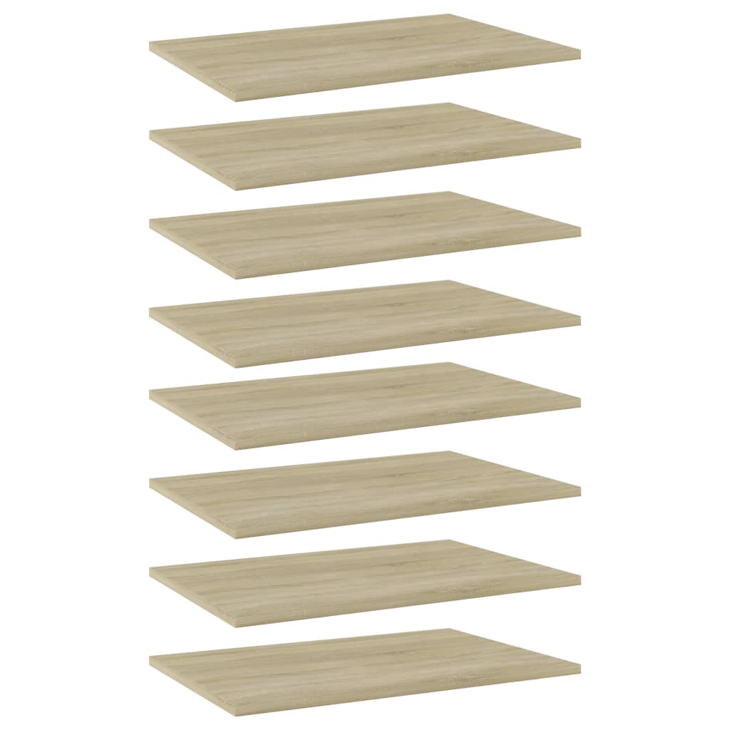 805257 vidaXL Bookshelf Boards 8 pcs Sonoma Oak 60x40x1,5 cm Engineered Wood - Brown