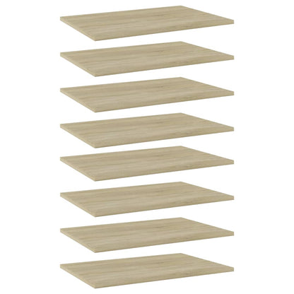 805257 vidaXL Bookshelf Boards 8 pcs Sonoma Oak 60x40x1,5 cm Engineered Wood - Brown