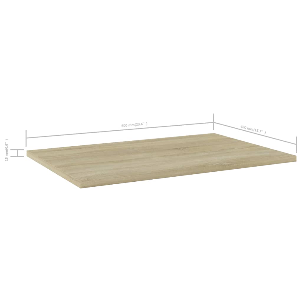 805257 vidaXL Bookshelf Boards 8 pcs Sonoma Oak 60x40x1,5 cm Engineered Wood - Brown