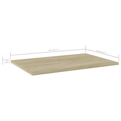 805257 vidaXL Bookshelf Boards 8 pcs Sonoma Oak 60x40x1,5 cm Engineered Wood - Brown