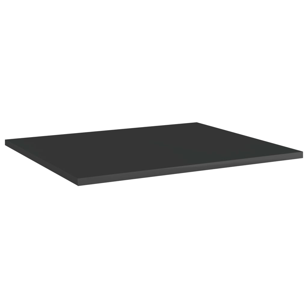 805279 vidaXL Bookshelf Boards 8 pcs High Gloss Black 60x50x1,5 cm Engineered Wood