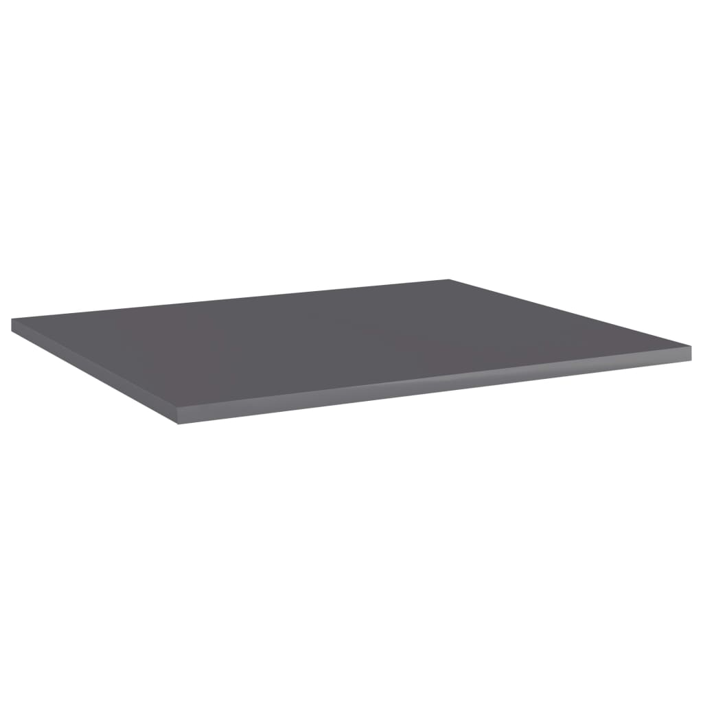 805281 vidaXL Bookshelf Boards 8 pcs High Gloss Grey 60x50x1,5 cm Engineered Wood