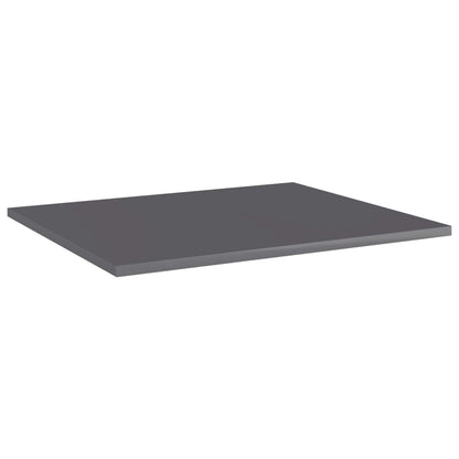 805281 vidaXL Bookshelf Boards 8 pcs High Gloss Grey 60x50x1,5 cm Engineered Wood