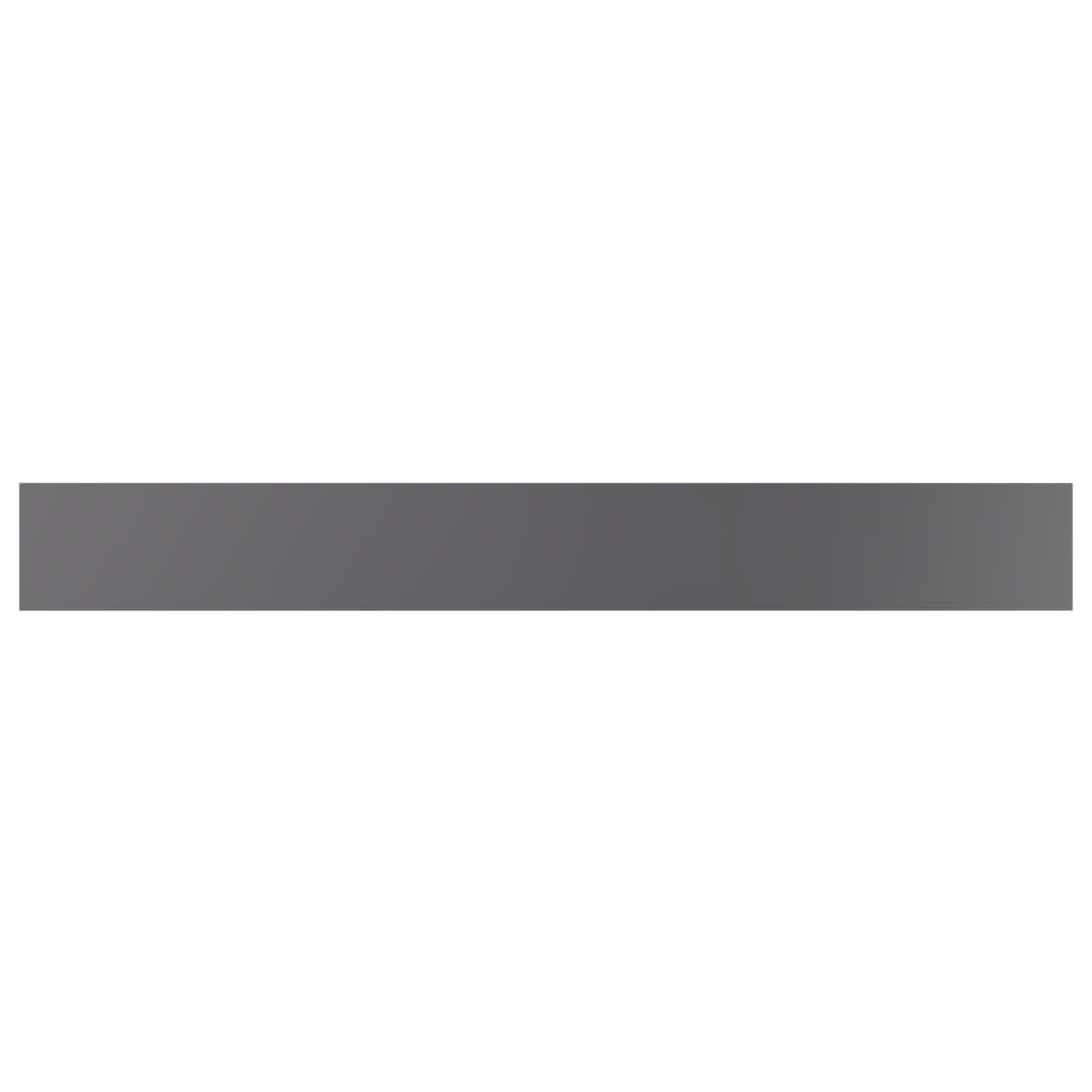 805297 vidaXL Bookshelf Boards 8 pcs High Gloss Grey 80x10x1,5 cm Engineered Wood
