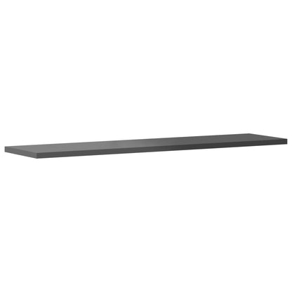 805313 vidaXL Bookshelf Boards 8 pcs High Gloss Grey 80x20x1,5 cm Engineered Wood