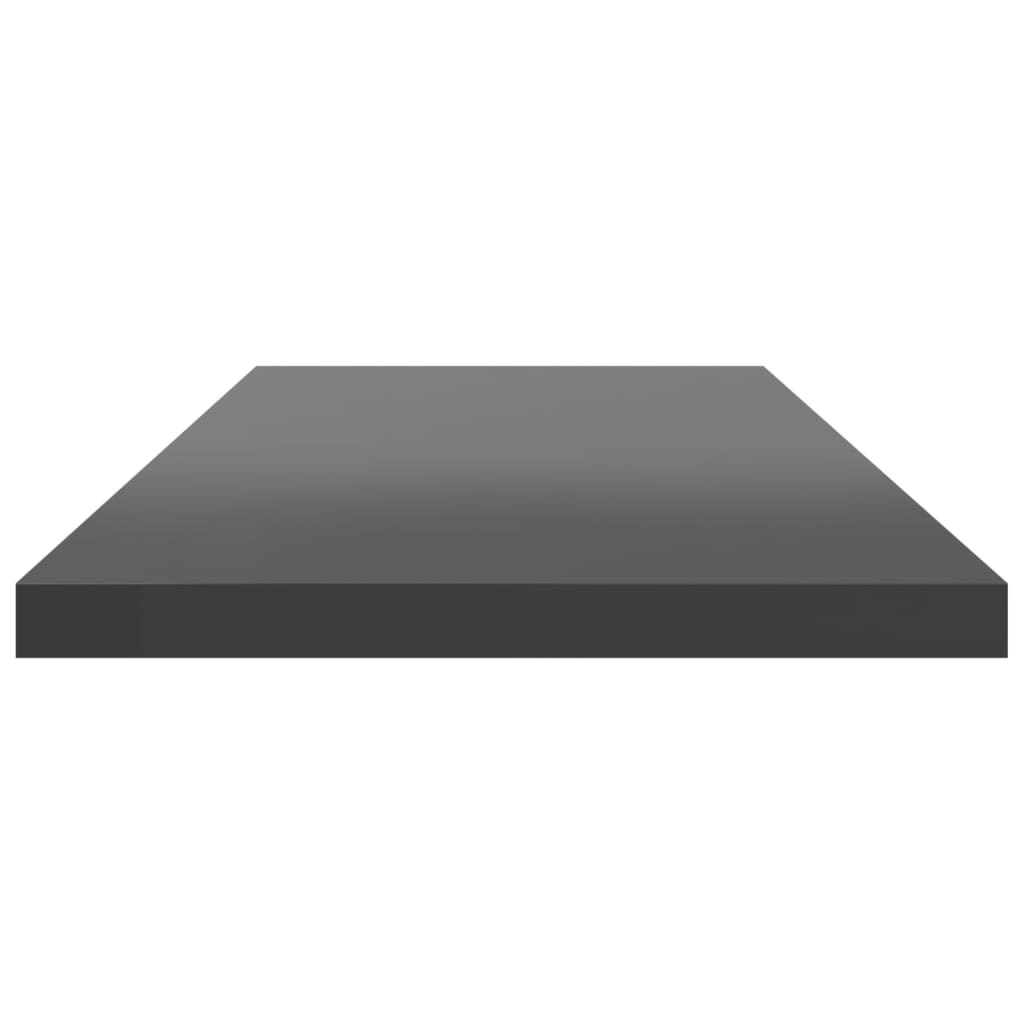 805313 vidaXL Bookshelf Boards 8 pcs High Gloss Grey 80x20x1,5 cm Engineered Wood