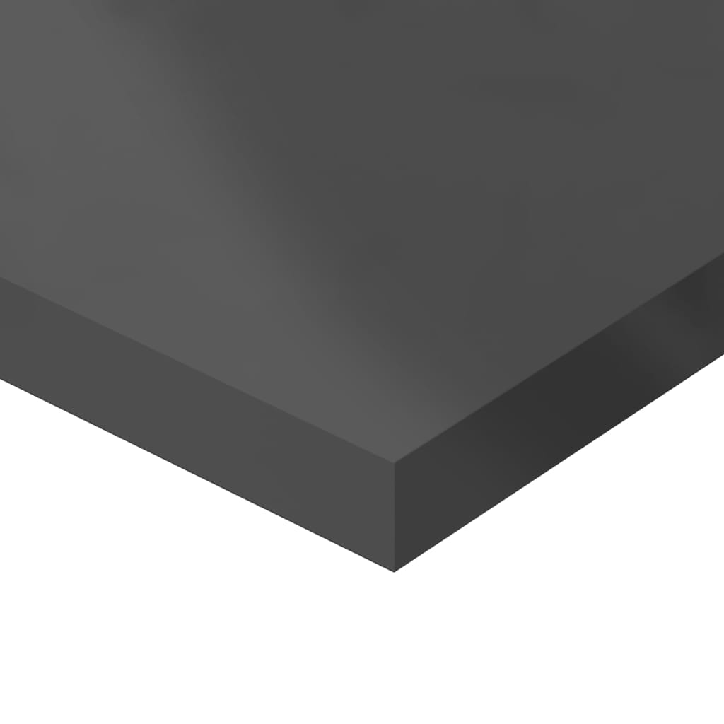 805313 vidaXL Bookshelf Boards 8 pcs High Gloss Grey 80x20x1,5 cm Engineered Wood