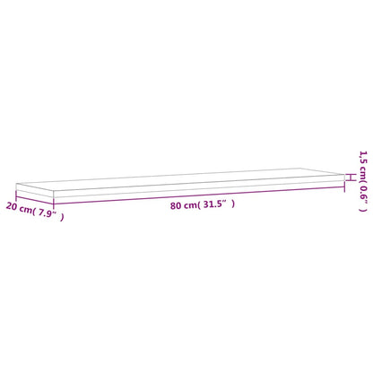 805313 vidaXL Bookshelf Boards 8 pcs High Gloss Grey 80x20x1,5 cm Engineered Wood