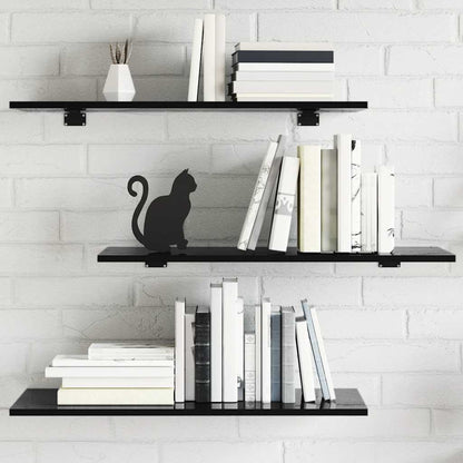 805327 vidaXL Bookshelf Boards 8 pcs High Gloss Black 80x30x1,5 cm Engineered Wood