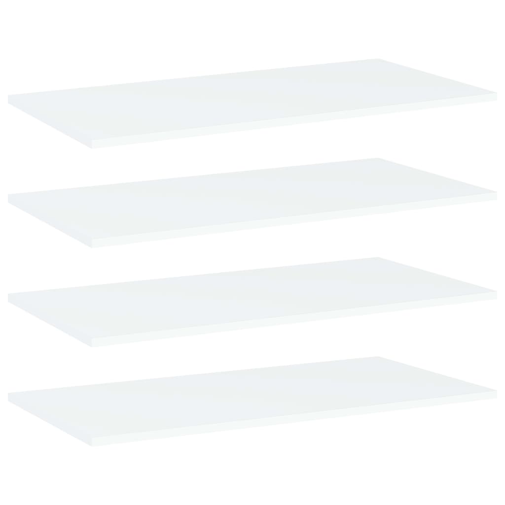 805330 vidaXL Bookshelf Boards 4 pcs White 80x40x1,5 cm Engineered Wood