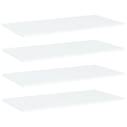 805330 vidaXL Bookshelf Boards 4 pcs White 80x40x1,5 cm Engineered Wood
