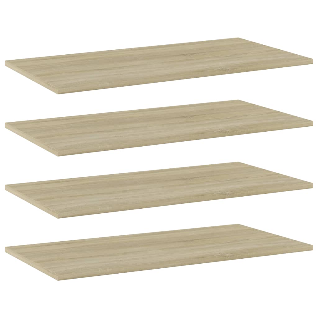 805336 vidaXL Bookshelf Boards 4 pcs Sonoma Oak 80x40x1,5 cm Engineered Wood - Brown