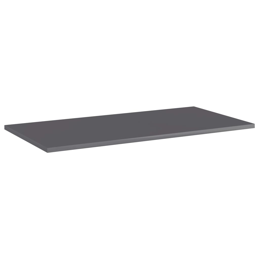 805345 vidaXL Bookshelf Boards 8 pcs High Gloss Grey 80x40x1,5 cm Engineered Wood