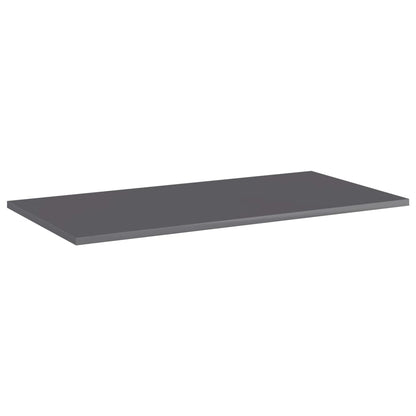 805345 vidaXL Bookshelf Boards 8 pcs High Gloss Grey 80x40x1,5 cm Engineered Wood