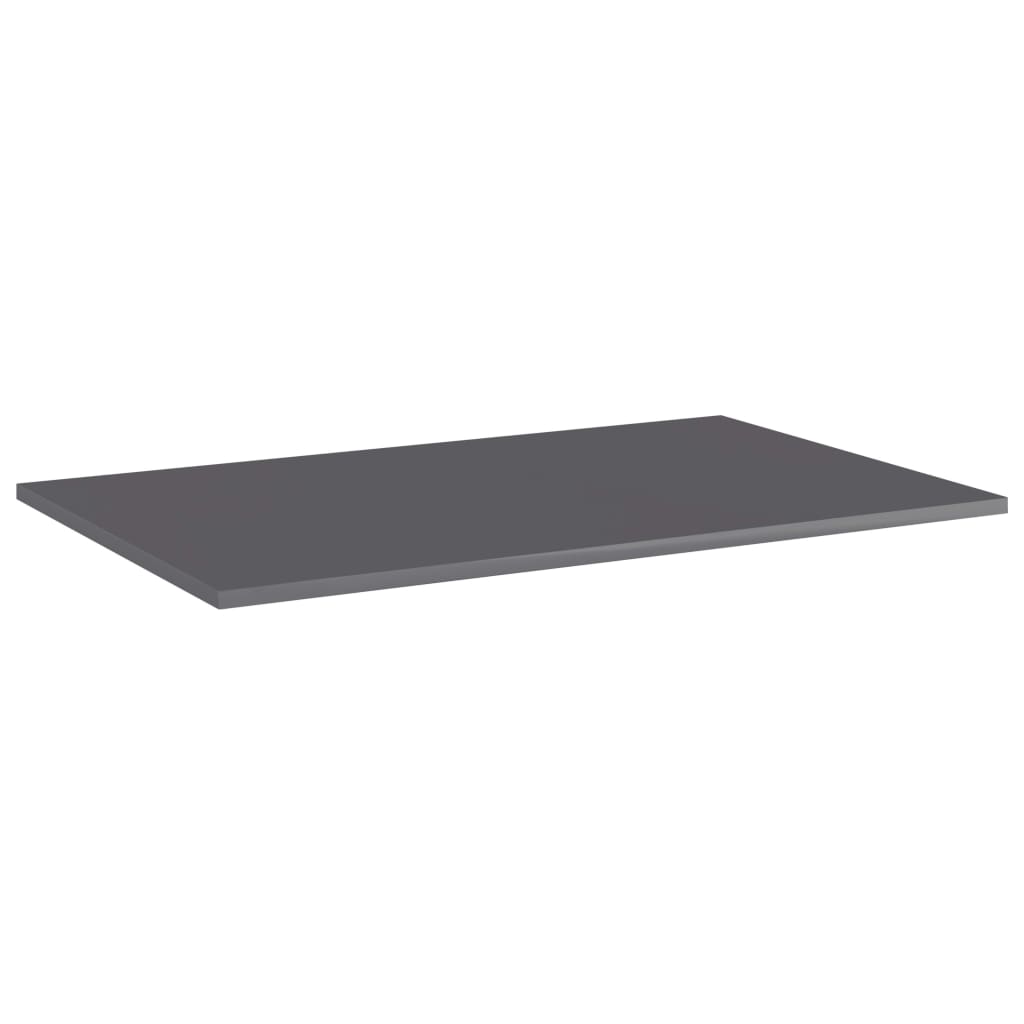 805360 vidaXL Bookshelf Boards 4 pcs High Gloss Grey 80x50x1,5 cm Engineered Wood