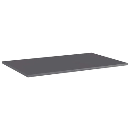 805360 vidaXL Bookshelf Boards 4 pcs High Gloss Grey 80x50x1,5 cm Engineered Wood