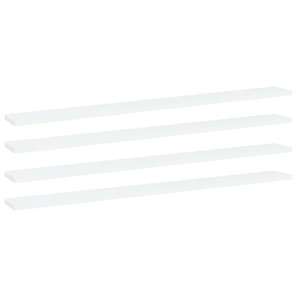 805362 vidaXL Bookshelf Boards 4 pcs White 100x10x1,5 cm Engineered Wood