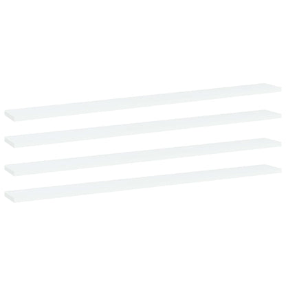 805362 vidaXL Bookshelf Boards 4 pcs White 100x10x1,5 cm Engineered Wood