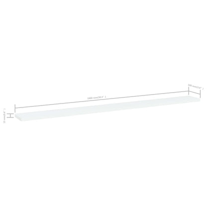 805362 vidaXL Bookshelf Boards 4 pcs White 100x10x1,5 cm Engineered Wood