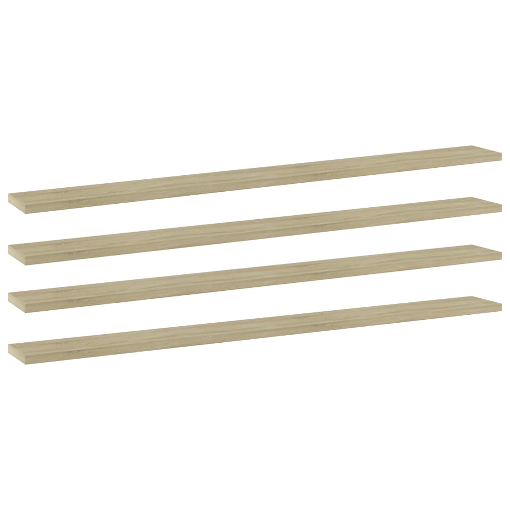 805368 vidaXL Bookshelf Boards 4 pcs Sonoma Oak 100x10x1,5 cm Engineered Wood - Brown