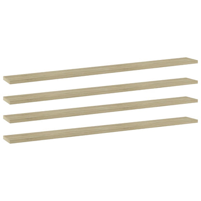 805368 vidaXL Bookshelf Boards 4 pcs Sonoma Oak 100x10x1,5 cm Engineered Wood - Brown