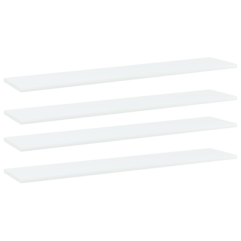 805378 vidaXL Bookshelf Boards 4 pcs White 100x20x1,5 cm Engineered Wood