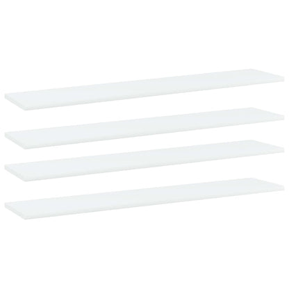 805378 vidaXL Bookshelf Boards 4 pcs White 100x20x1,5 cm Engineered Wood