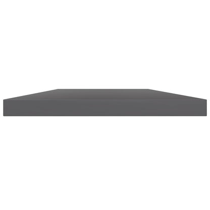 805392 vidaXL Bookshelf Boards 4 pcs High Gloss Grey 100x20x1,5 cm Engineered Wood
