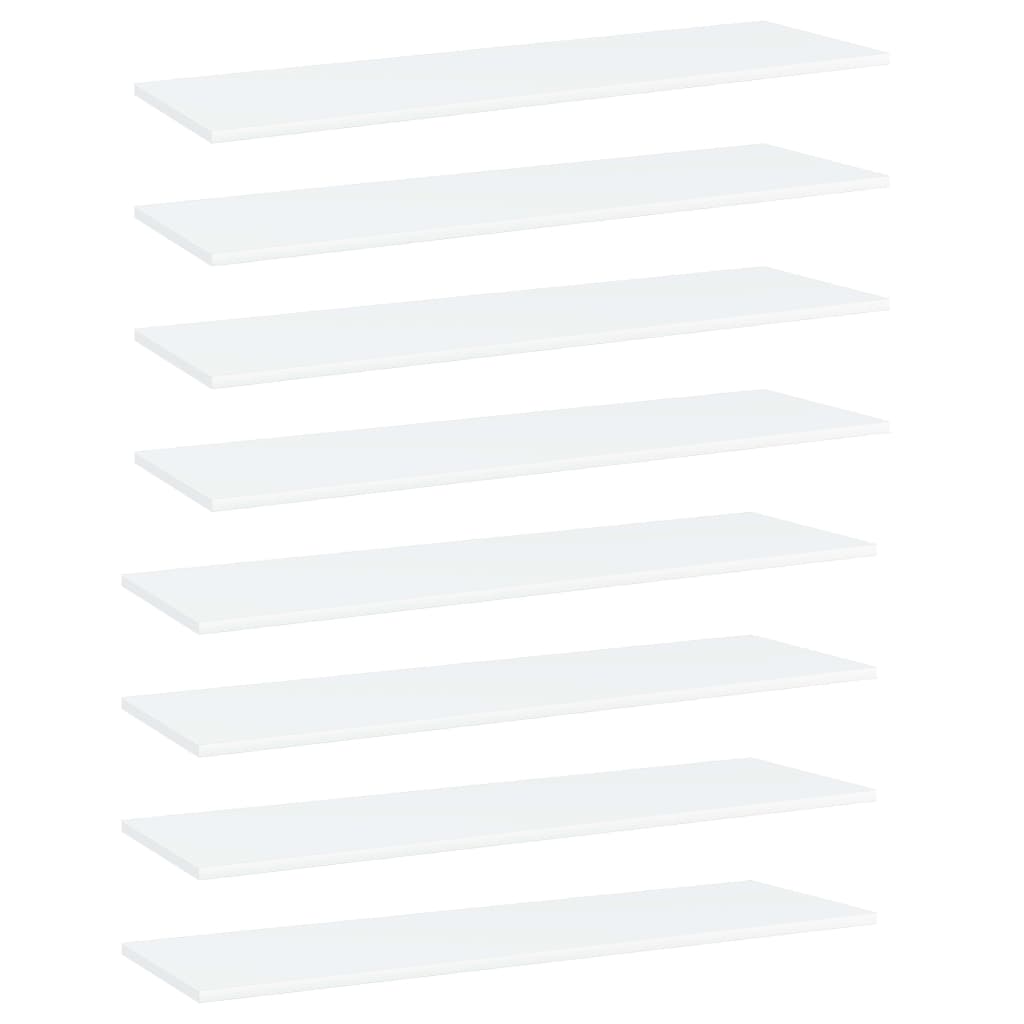 805395 vidaXL Bookshelf Boards 8 pcs White 100x30x1,5 cm Engineered Wood