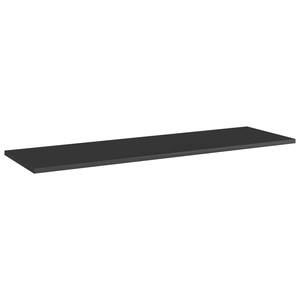 805407 vidaXL Bookshelf Boards 8 pcs High Gloss Black 100x30x1,5 cm Engineered Wood