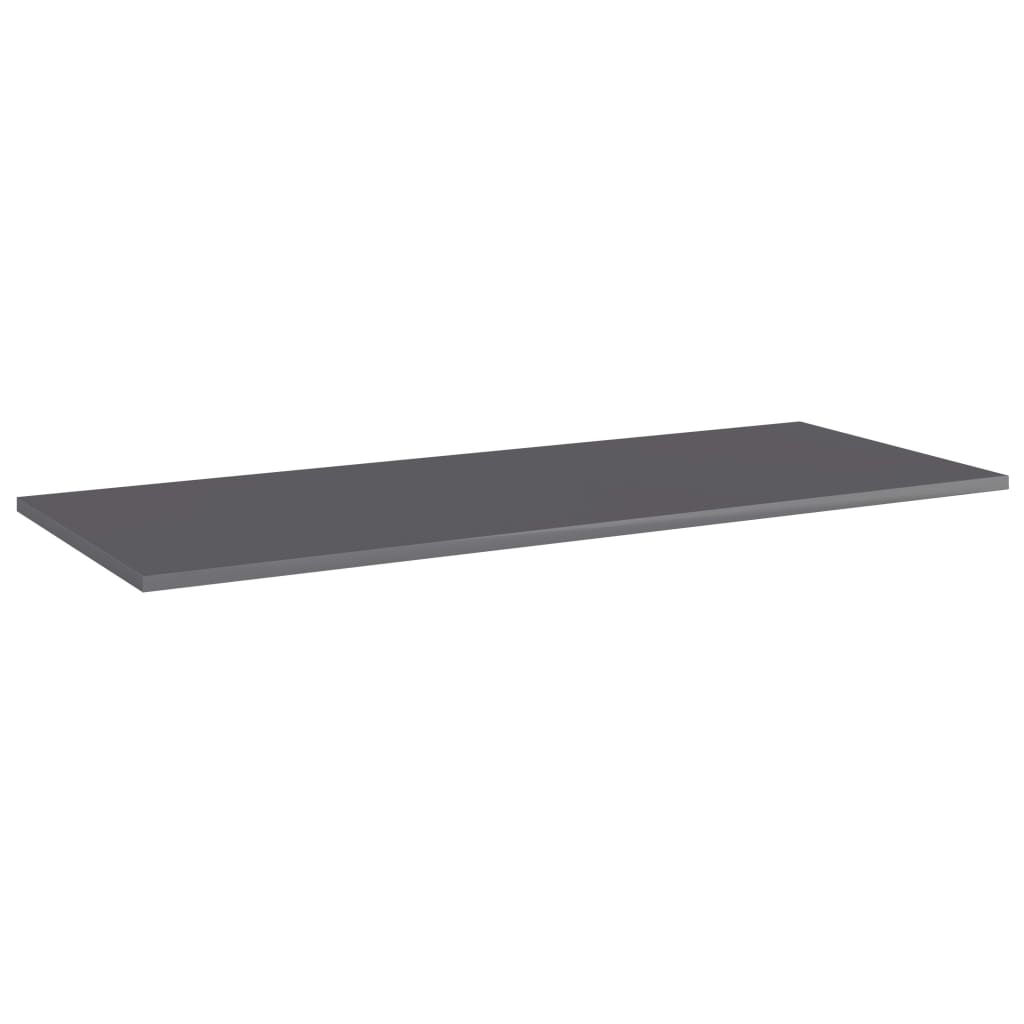 805417 vidaXL Bookshelf Boards 4 pcs High Gloss Grey 100x40x1,5 cm Engineered Wood