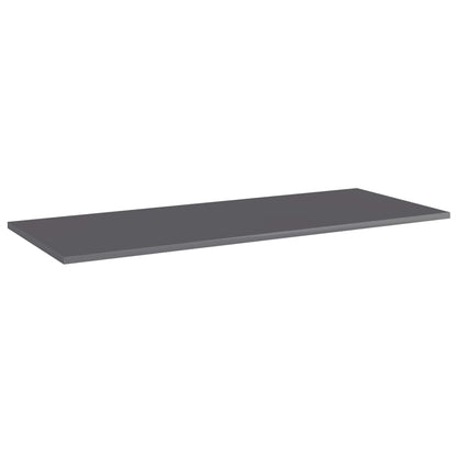 805417 vidaXL Bookshelf Boards 4 pcs High Gloss Grey 100x40x1,5 cm Engineered Wood