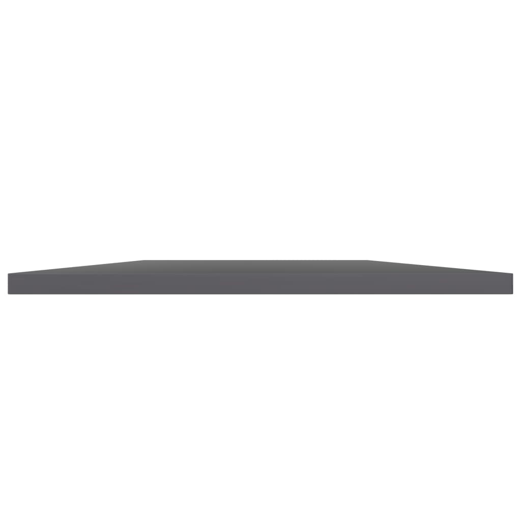 805417 vidaXL Bookshelf Boards 4 pcs High Gloss Grey 100x40x1,5 cm Engineered Wood