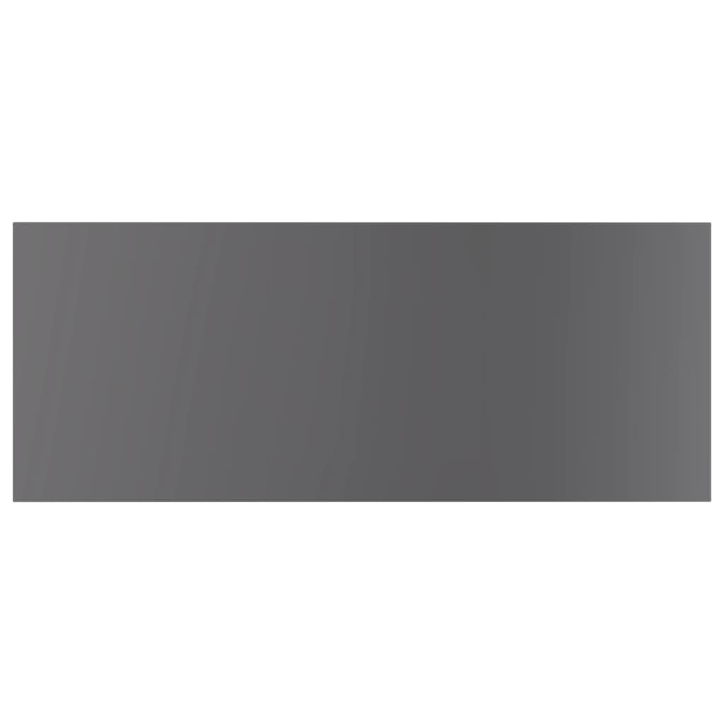 805417 vidaXL Bookshelf Boards 4 pcs High Gloss Grey 100x40x1,5 cm Engineered Wood
