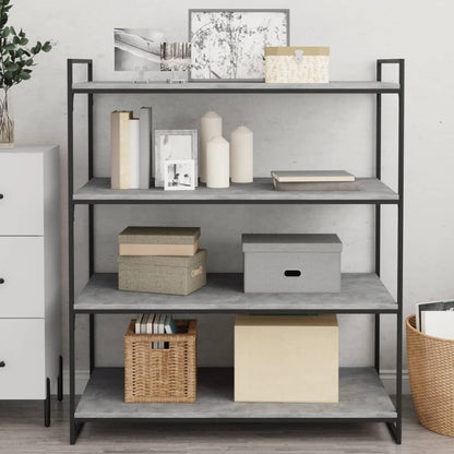 805422 vidaXL Bookshelf Boards 4 pcs Concrete Grey 100x50x1,5 cm Engineered Wood