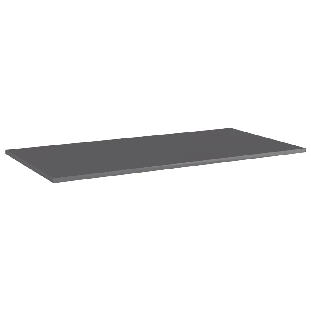 805425 vidaXL Bookshelf Boards 4 pcs High Gloss Grey 100x50x1,5 cm Engineered Wood