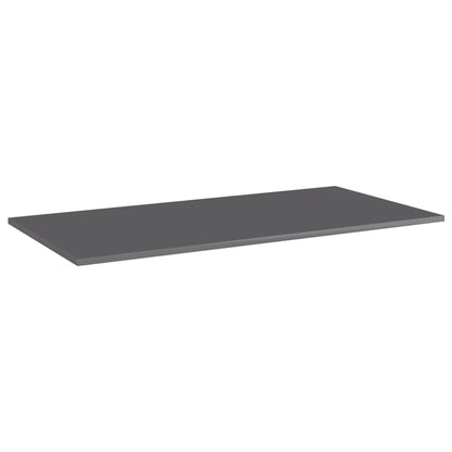 805425 vidaXL Bookshelf Boards 4 pcs High Gloss Grey 100x50x1,5 cm Engineered Wood