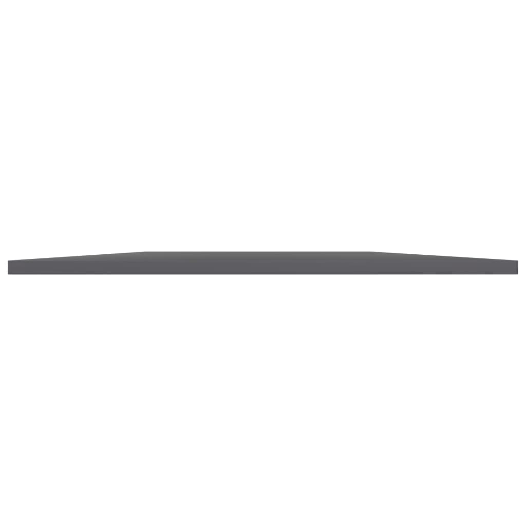 805425 vidaXL Bookshelf Boards 4 pcs High Gloss Grey 100x50x1,5 cm Engineered Wood