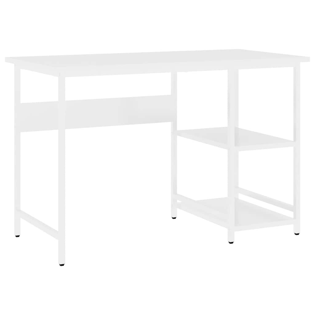 20551 vidaXL Computer Desk White 105x50x72 cm MDF and Metal