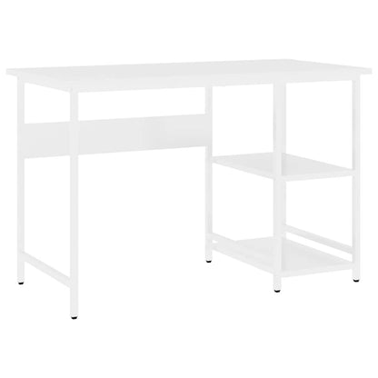 20551 vidaXL Computer Desk White 105x50x72 cm MDF and Metal