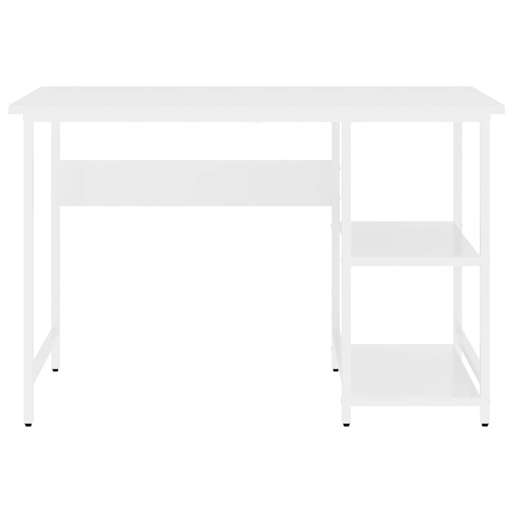 20551 vidaXL Computer Desk White 105x50x72 cm MDF and Metal