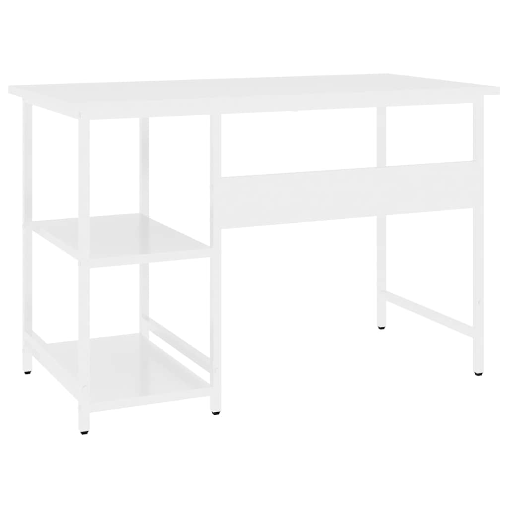 20551 vidaXL Computer Desk White 105x50x72 cm MDF and Metal
