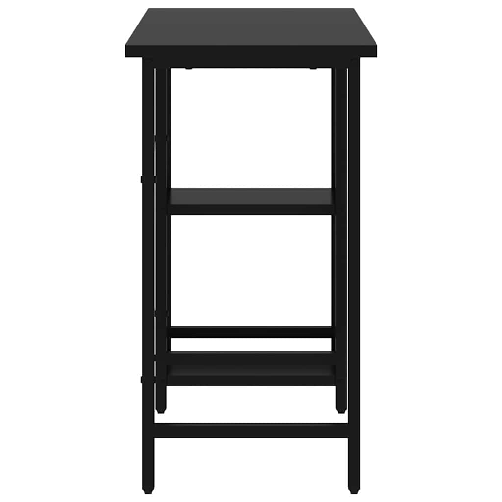 20554 vidaXL Computer Desk Black 80x40x72 cm MDF and Metal