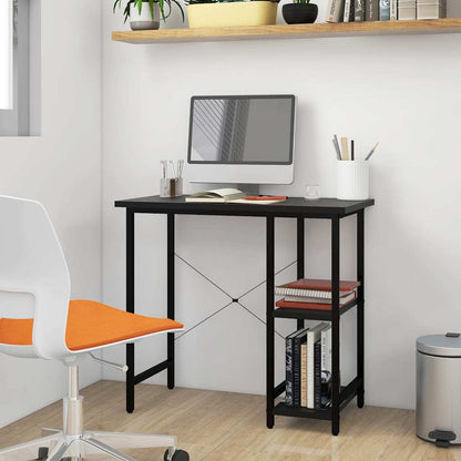 20554 vidaXL Computer Desk Black 80x40x72 cm MDF and Metal