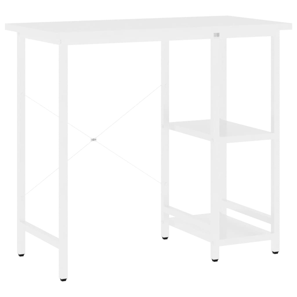 20555 vidaXL Computer Desk White 80x40x72 cm MDF and Metal