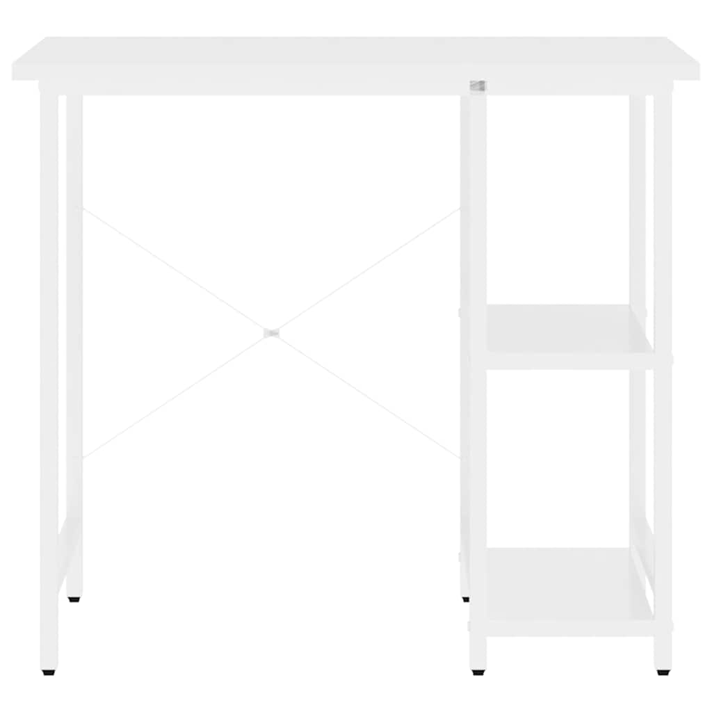 20555 vidaXL Computer Desk White 80x40x72 cm MDF and Metal