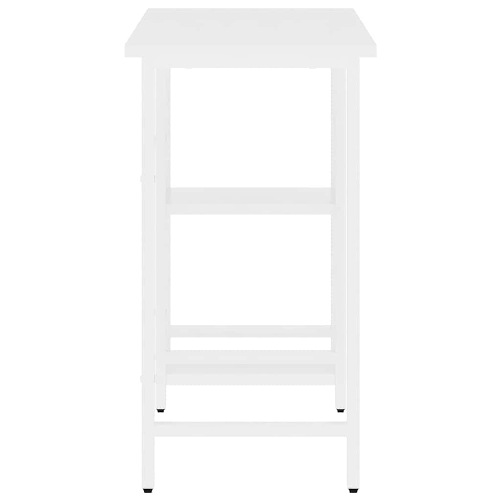 20555 vidaXL Computer Desk White 80x40x72 cm MDF and Metal